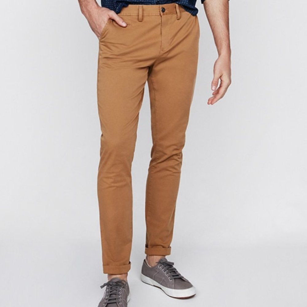 NWT Men's Express Super Skinny Stretch Chinos  |  Sz 28 x 32
